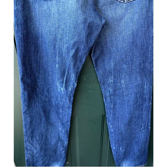 Agave Denim Copper Waterman Jeans 34x33 Made USA Relaxed Straight Distressed - Picture 3 of 9